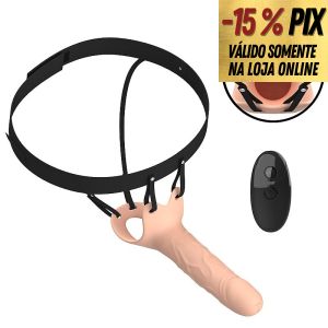 CAPA PENIANA COM CINTA COM 10 MODOS DE VIBRAÇÕES E CONTROLE 