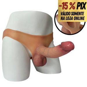 CAPA PENIANA COM CINTA EM SILICONE LÍQUIDO - 19CM X 5CM