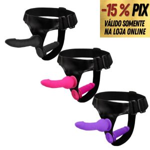 STRAP ON DUPLO CINTA COM DUAS PROTESES EM SILICONE