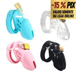 CINTO DE CASTIDADE MASCULINO EM SILICONE 8,3CM