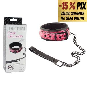 COLEIRA COM GUIA 30 CM - LUXURY FETISH