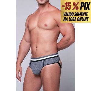 CUECA CINZA FRENTE SLIP ATRAS JOCK - SD