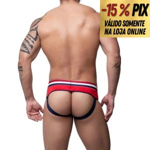 CUECA SUPLEX VERMELHA FRENTE SLIP ATRAS JOCK
