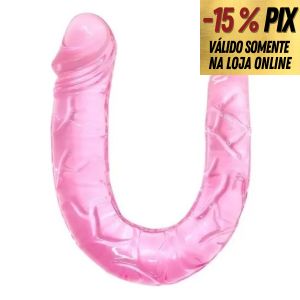 PRÓTESE PÊNIS COM PONTA DUPLA JELLY 
