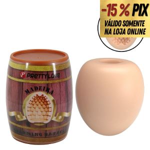 PRETTY LOVE MADEIRA - MASTURBADOR EGG EM EMBALAGEM FORMATO DE BARRIL