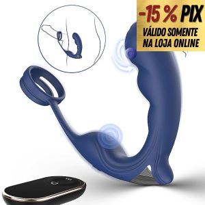S-HANDE NOEL - ESTIMULADOR DE PRÓSTATA RECARREGÁVEL COM ANEL PENIANO
