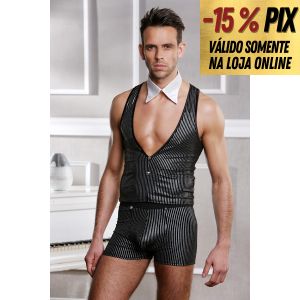 FANTASIA PLAYBOY - CUECA BOXER + COLETE + GRAVATA