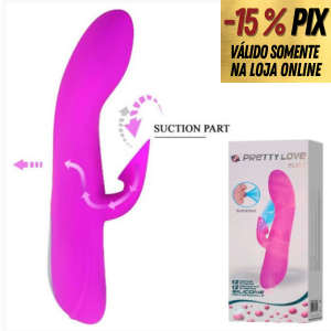 VIBRADOR QUE SUGA O CLITÓRIS COM 12 VIBRAÇÕES FLIRT - PRETTY LOVE