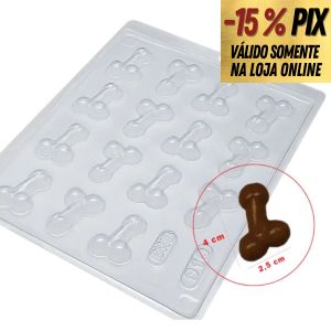 FORMA DE ACETATO BOMBOM ER&Oacute;TICO P&Ecirc;NIS