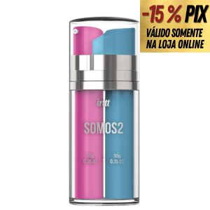 SOMOS 2 - EXCITANTE FEMININO SABOR FRAMBOESA E PROLONGADOR DE EREÇÃO SABOR MENTA - INTT