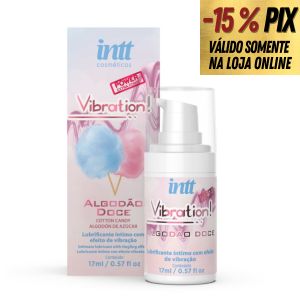 VIBRATION GEL EXCITANTE QUE VIBRA POWER SABOR ALGODÃO DOCE 17ML - INTT