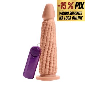 PRÓTESE FOGO DA PAIXÃO VIBRO EXTERNO - 20 X 5 CM - HOT FLOWERS