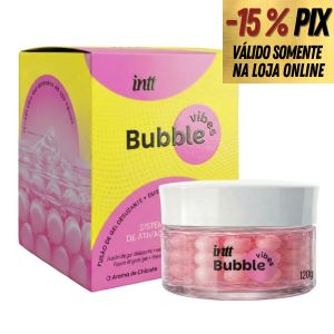 INTT BUBBLE VIBES: LUBRIFICANTE COM ESFERAS SENSORIAIS QUE ESQUENTA E VIBRA