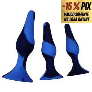 KIT COM 3 PLUGS EM SILICONE