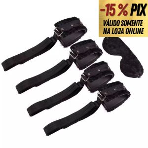 KIT BONDAGE 4 AMARRAS COM VENDA PELUCIADA