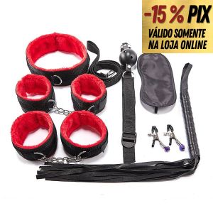 KIT SADO BONDAGE VERMELHO - 8 ITENS