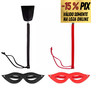 KIT MÁSCARA E CHIBATA - BRASIL FETICHE