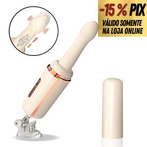 MÁQUINA DO SEXO RECARREGÁVEL EM SILICONE COM VAI E VEM E VIBRAÇÕES