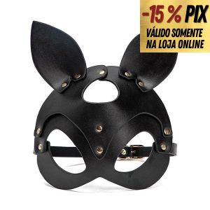 MÁSCARA COELHO EM COURO SINTÉTICO
