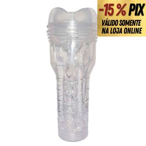 MASTURBADOR LANTERNA TRANSPARENTE EM FORMATO DE ÂNUS 