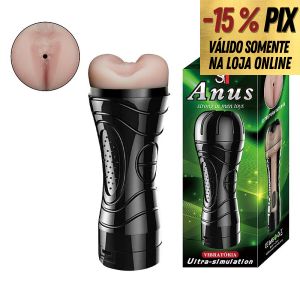 MASTURBADOR LANTERNA POCKET EM FORMATO DE ÂNUS COM VIBRO