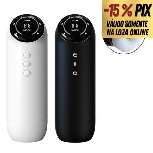 MASTURBADOR MASCULINO LANTERNA COM VAI E VEM, SUCÇÃO, VIBRAÇÃO E VOZ SENSUAL