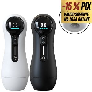 MASTURBADOR LANTERNA COM SUCÇÃO, VIBRAÇÃO E VOZ