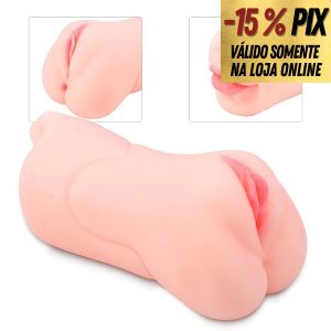 MASTURBADOR EM FORMATO DE VAGINA E BOCA EM CYBERSKIN