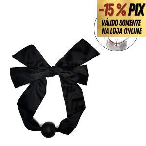 MORDAÇA COM AMARRAÇÃO EM CETIM