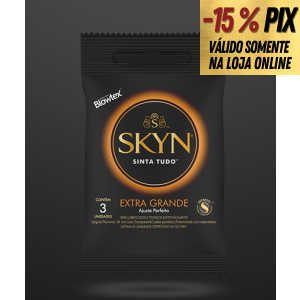PRESERVATIVO SKYN EXTRA GRANDE 3 UNIDADES - BLOWTEX 