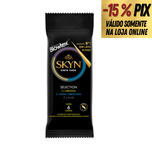 PRESERVATIVO SKYN SELECTION 6 UNIDADES - BLOWTEX 