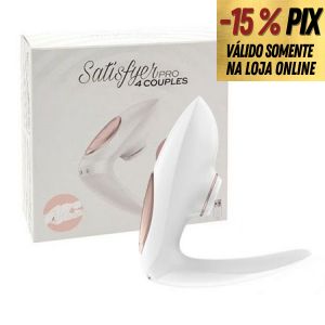 SATISFYER PRO 4 COUPLES - VIBRADOR DE CASAL E PULSADOR DE CLITÓRIS - USB