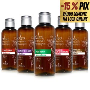 ÓLEO DE MASSAGEM CORPORAL 120ML - FEITIÇOS AROMATICOS