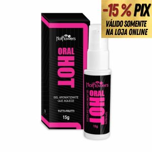 ORAL HOT - GEL EXCITANTE COM EFEITO HOT E SABOR TUTTI FRUTTI - HOT FLOWERS