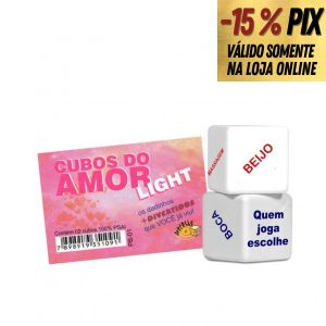 DADOS CUBO DO AMOR LIGHT - BRILHAM NO ESCURO