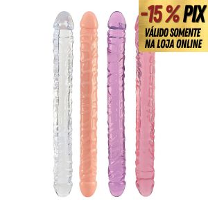 PRÓTESE DUPLA EM FORMATO DE PÊNIS - 33,5CM X 3,2CM