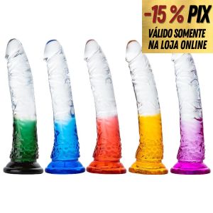 PRÓTESE PÊNIS JELLY BICOLOR COM VENTOSA - 20CM X 3,4CM