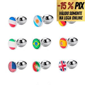 PLUG ANAL BANDEIRAS DE PAÍSES - TAM. P