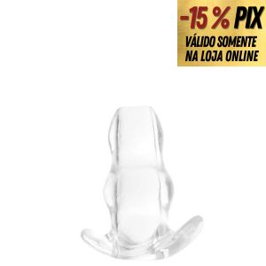 PLUG ANAL ESCALONADO COM TÚNEL VAZADO - TAM. M