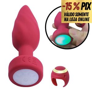 PLUG ANAL COM 10 MODOS DE VIBRAÇÕES E CONTROLE REMOTO EM FORMATO DE ANEL