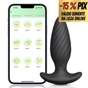 PLUG ANAL COM VIBRO E CONTROLE POR APP