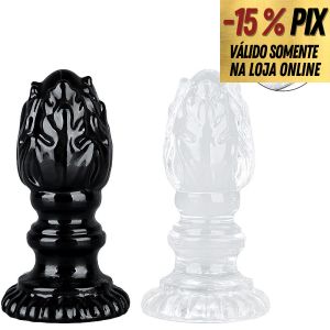 PLUG ANAL EM SILICONE COM TEXTURA - 13CM X 4,5CM