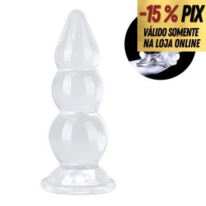 PLUG ANAL ESCALONADO COM VENTOSA  - 22CM X 10CM