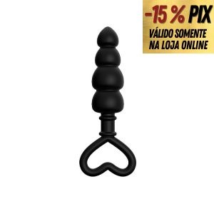 PLUG ANAL ESCALONADO COM BASE EM FORMATO DE CORAÇÃO