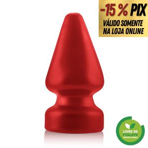 PLUG ANAL VERMELHO GIGANTE COM VENTOSA