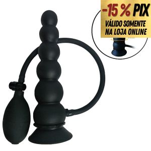 PLUG ANAL ESCALONADO INFL&Aacute;VEL 20CM X 4,5CM