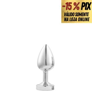 PLUG ANAL GRANDE EM METAL COM LED