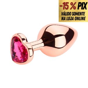 PLUG ANAL AÇO ROSE CORAÇÃO - TAM. M