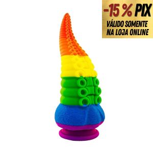 PLUG ANAL EM FORMATO DE TENTÁCULO COLORIDO