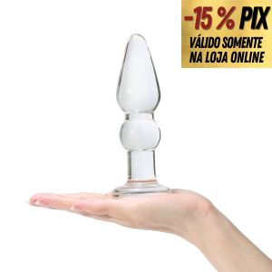 PLUG ANAL ESCALONADO EM VIDRO TEMPERADO